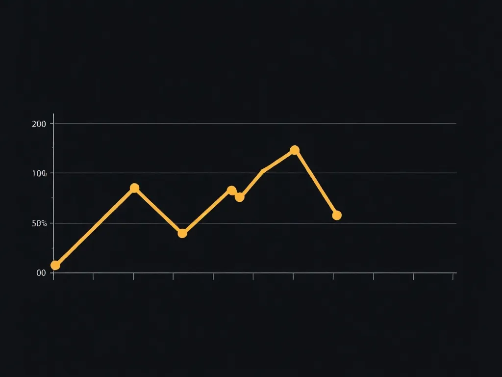 Abstract financial chart showing a line going down, minimali